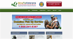 Desktop Screenshot of givetoveterans.org